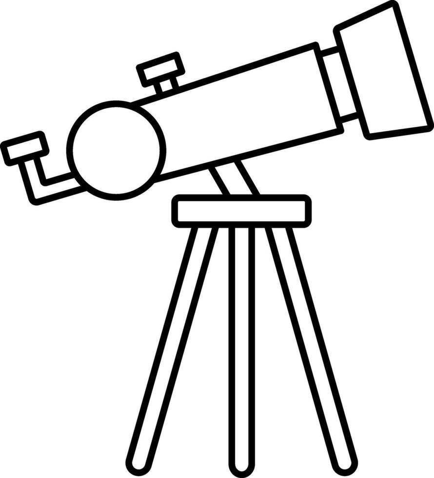 Illustration of Telescope Icon in Line Art. vector