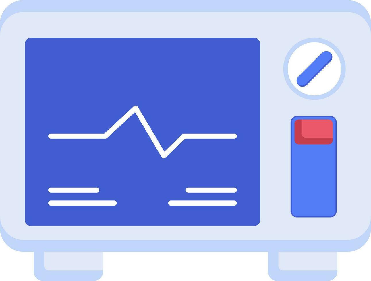 Vector illustration of Blue ECG Machine.