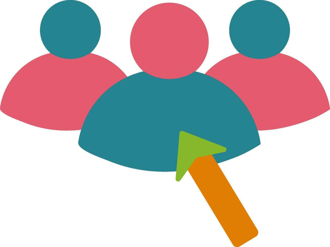 Three candidate icon for interview in isolated. vector