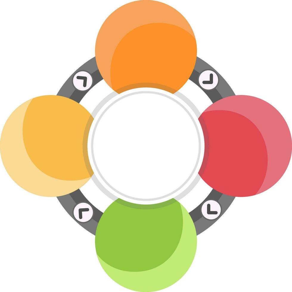 Colorful circle infographic elements for Business. vector