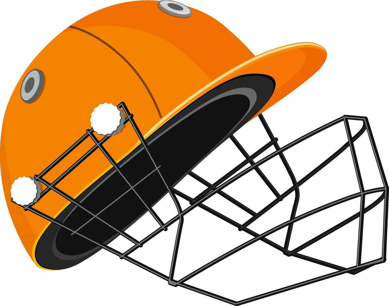 Illustration of cricket batsman helmet. vector