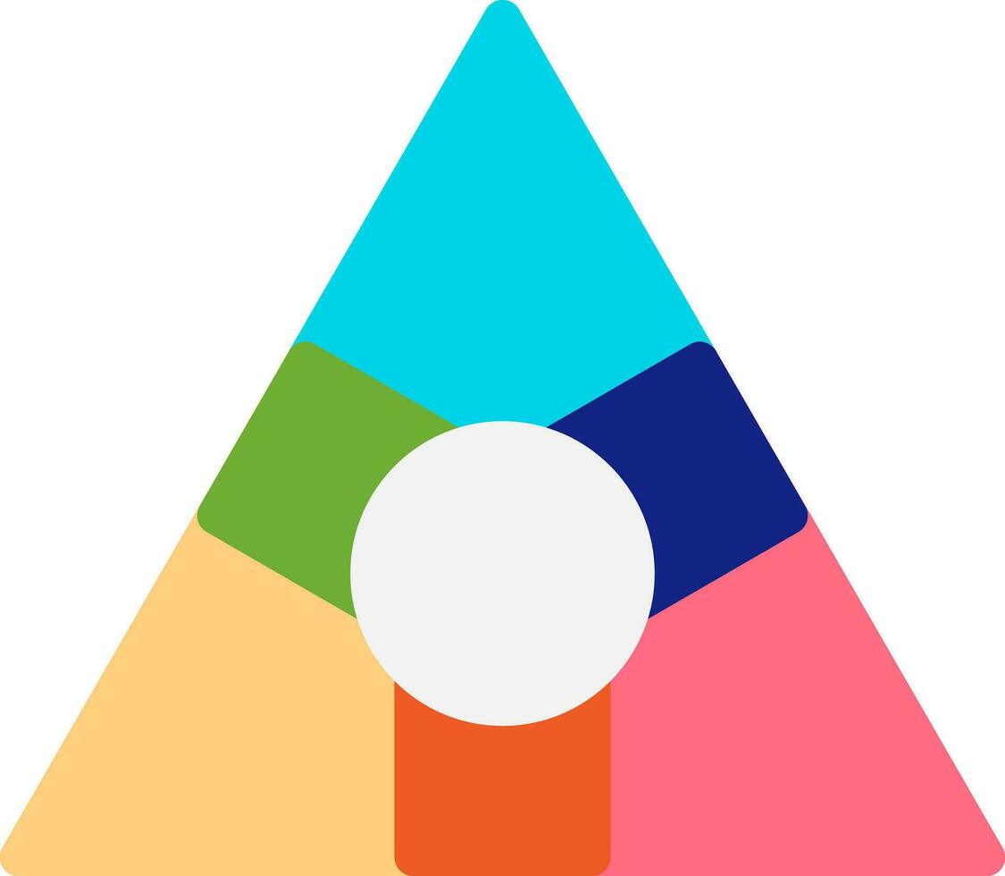 Colorful triangle Infographic element. vector