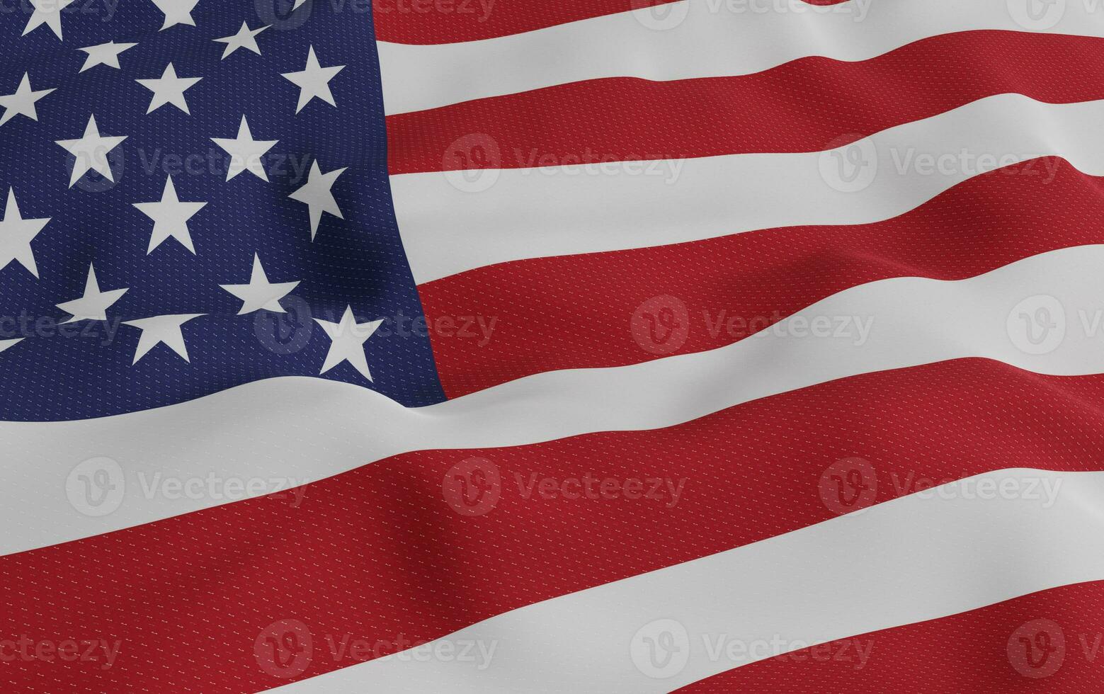 Realistic american flag in high quality render image photo