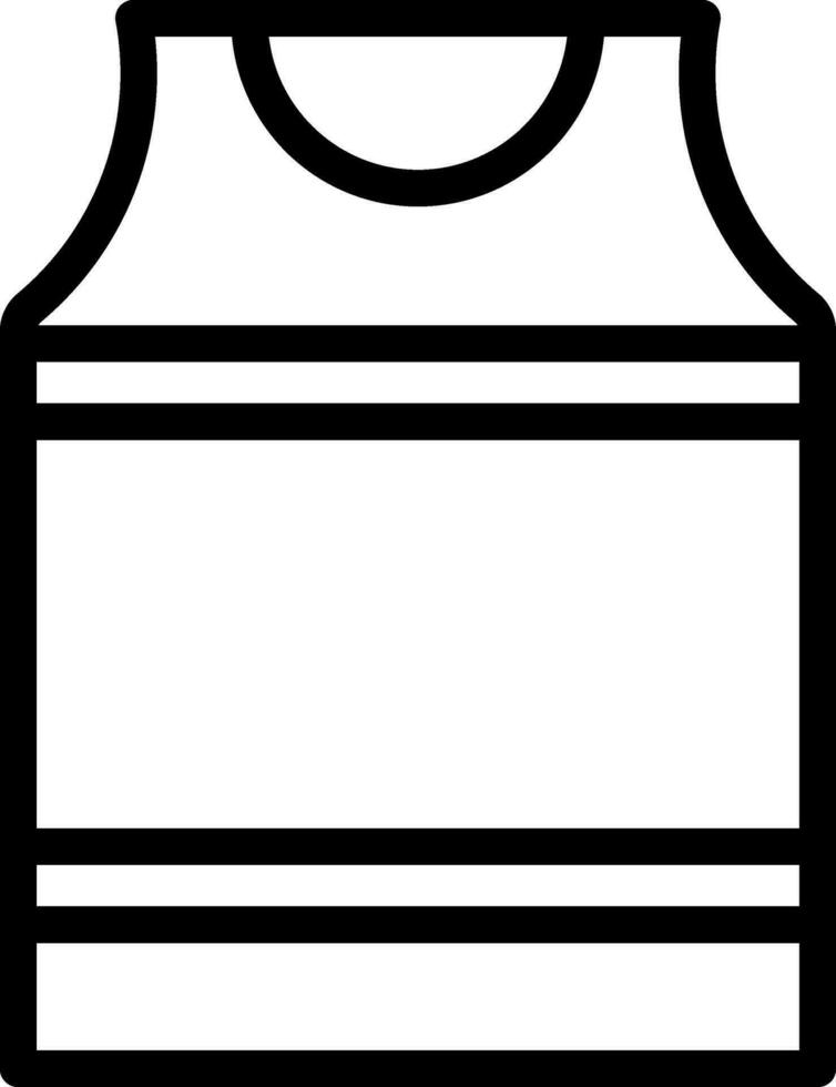 Linear Style Undershirt Or Tank Top Icon. vector