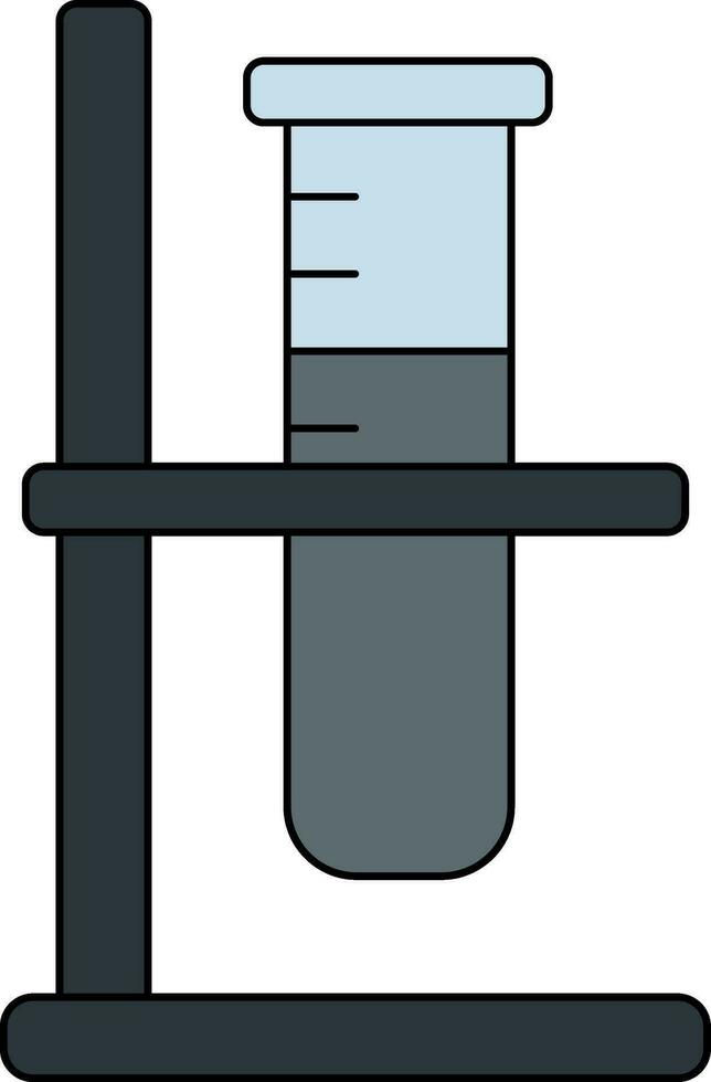 aislado prueba tubo estar en azul y gris color. vector