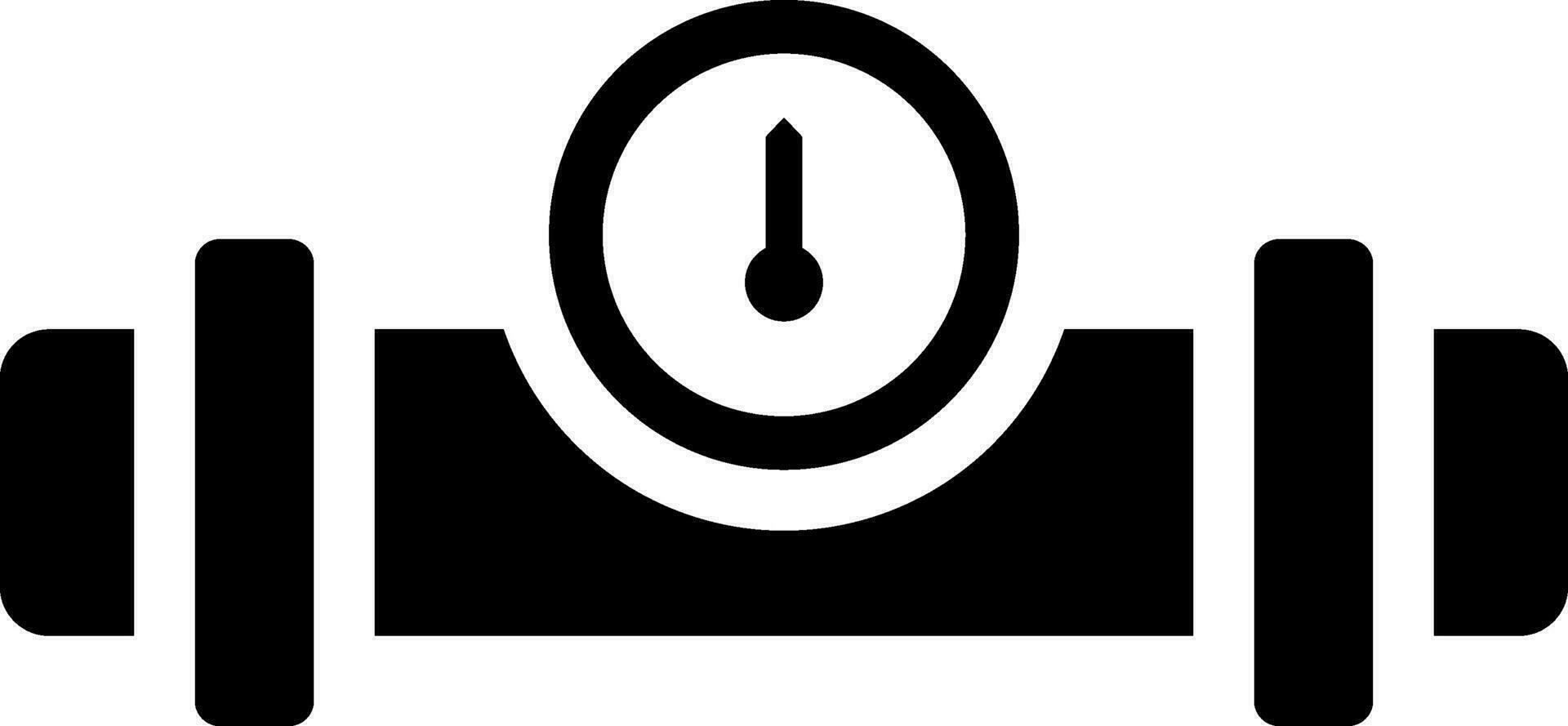 Pipeline meter icon in Black and White color. vector