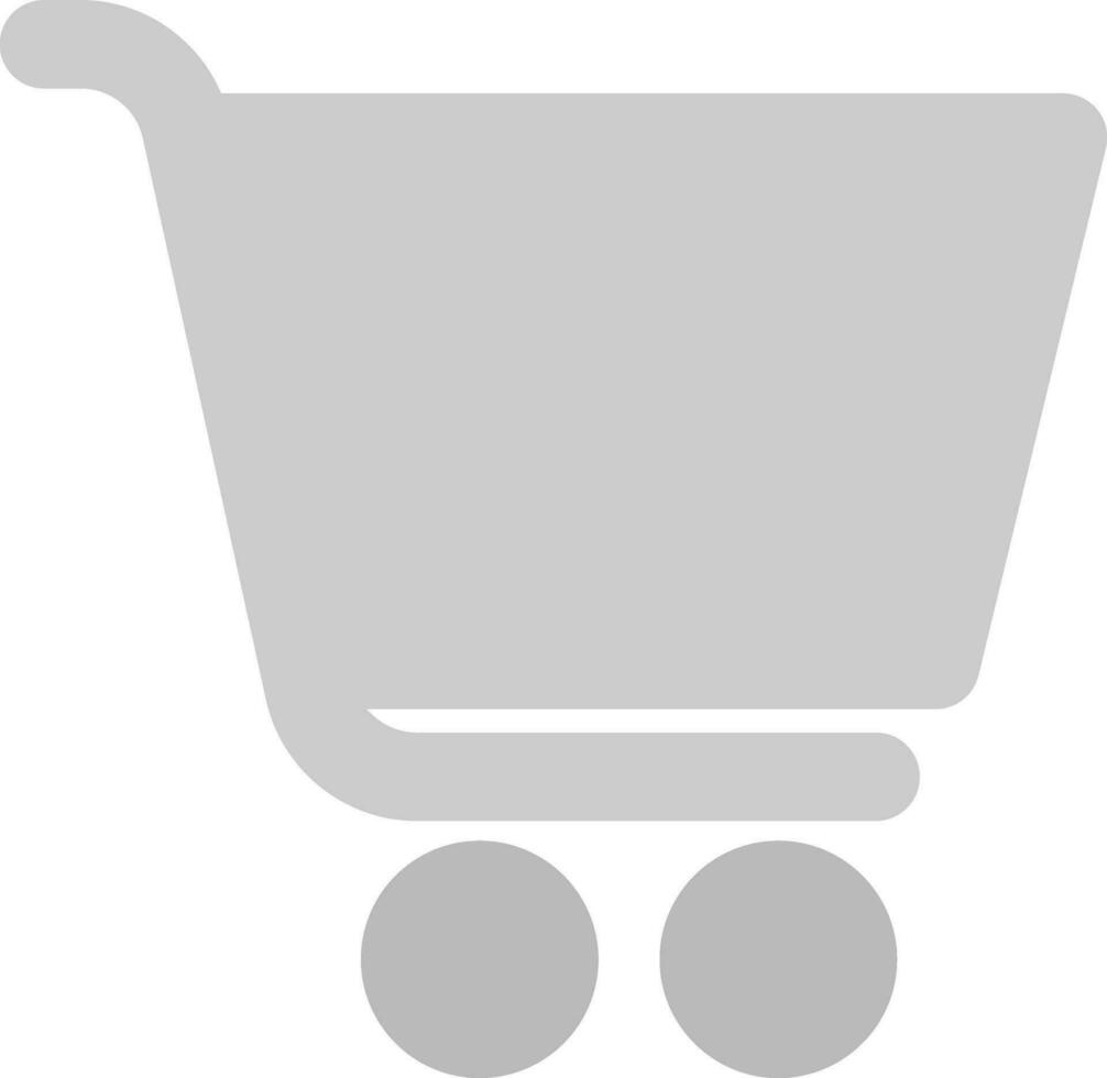 Shopping Cart or Trolley icon grey color. vector