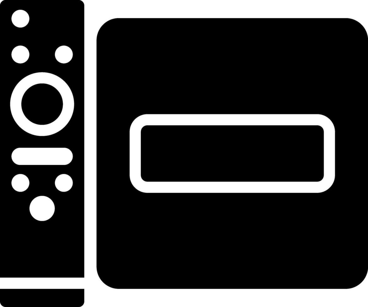TV box with remote icon. vector