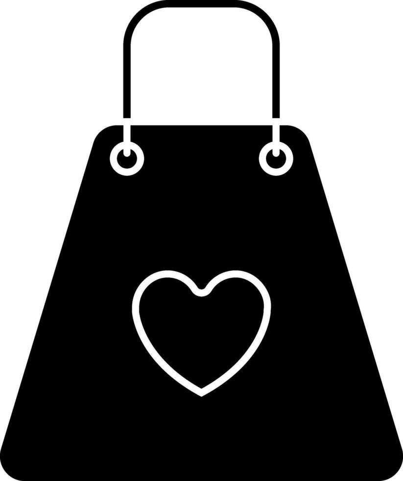 Glyph shopping bag icon or symbol. vector