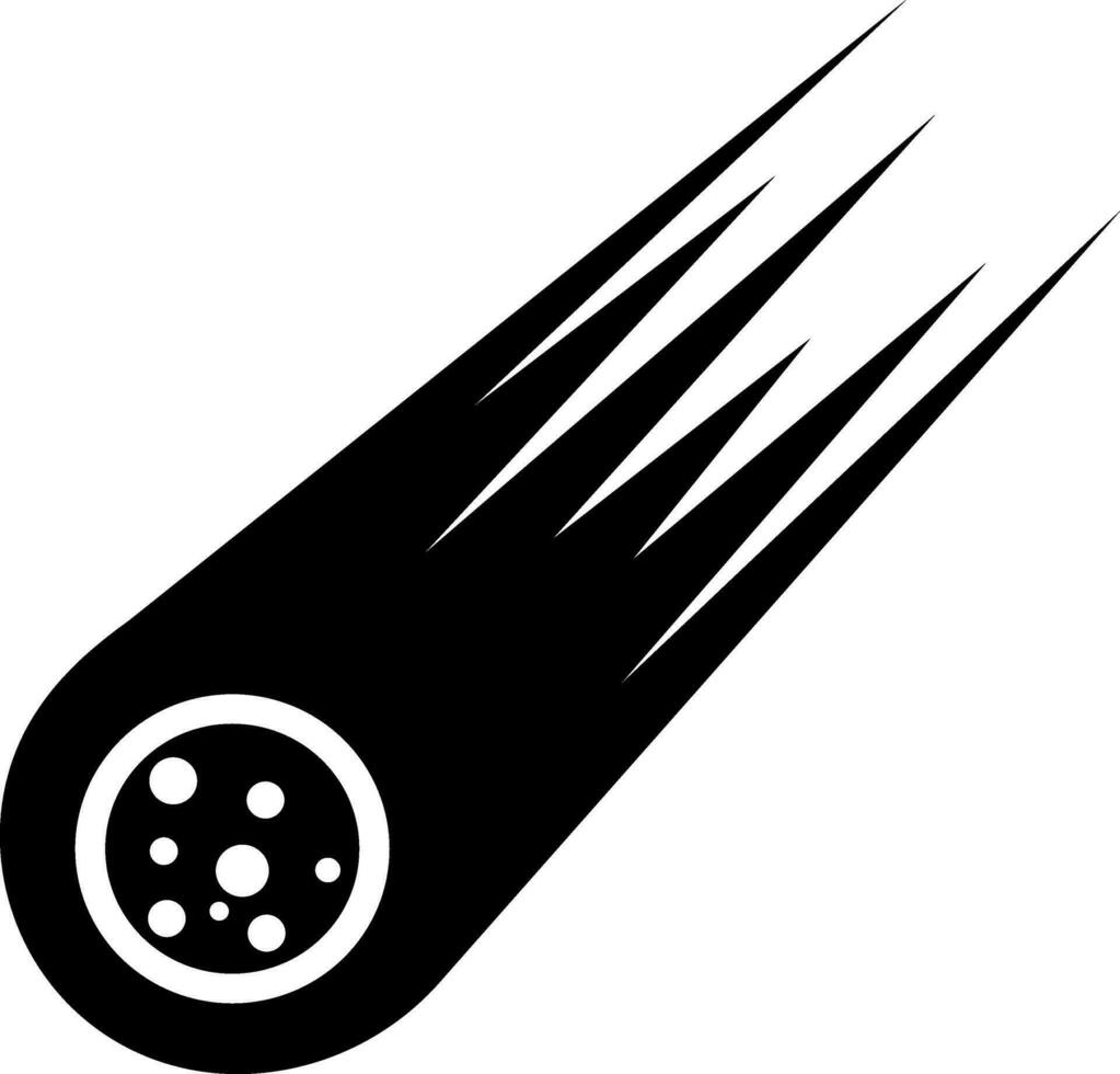 Illustration of comets glyph icon. vector