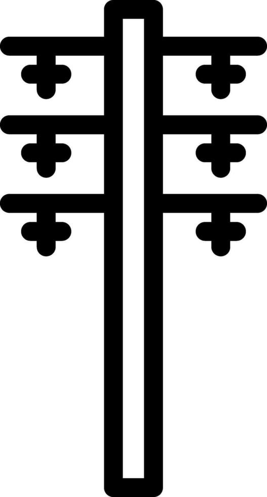 High voltage electric pole sign or symbol. vector