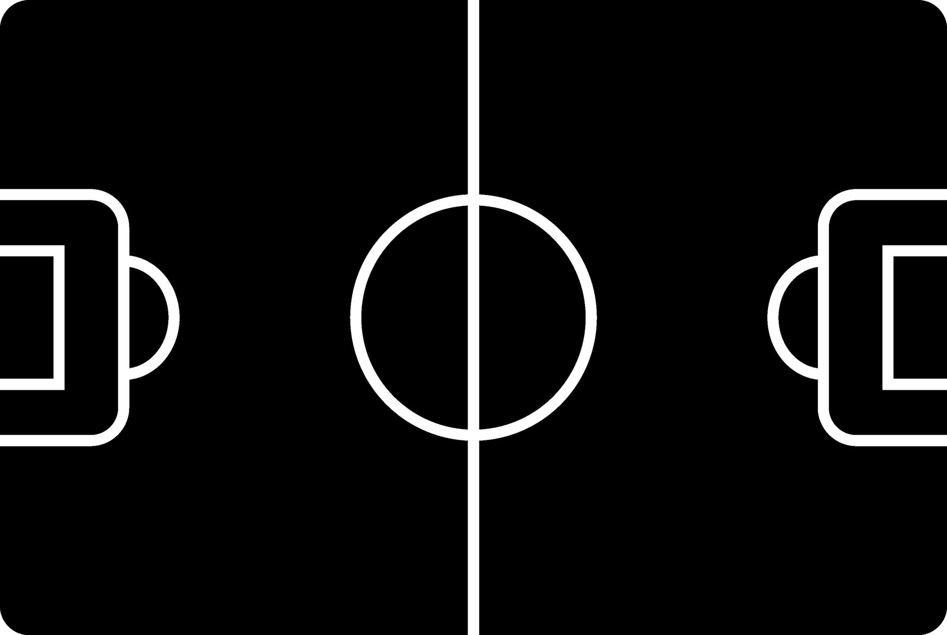 Flat style Black and White soccer field or ground icon. 25056048 Vector