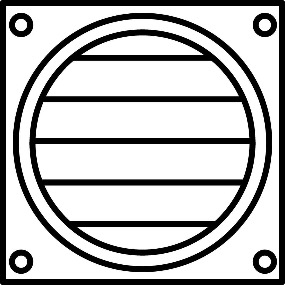 Illustration of Drain Icon in Thin Line Art. vector