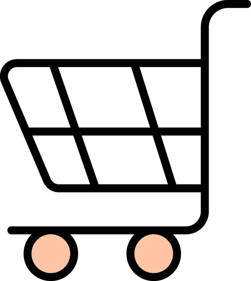 compras carro icono en plano estilo. vector