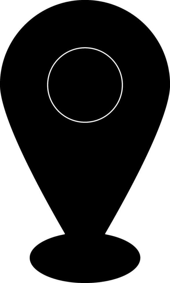 Black map pointer. vector