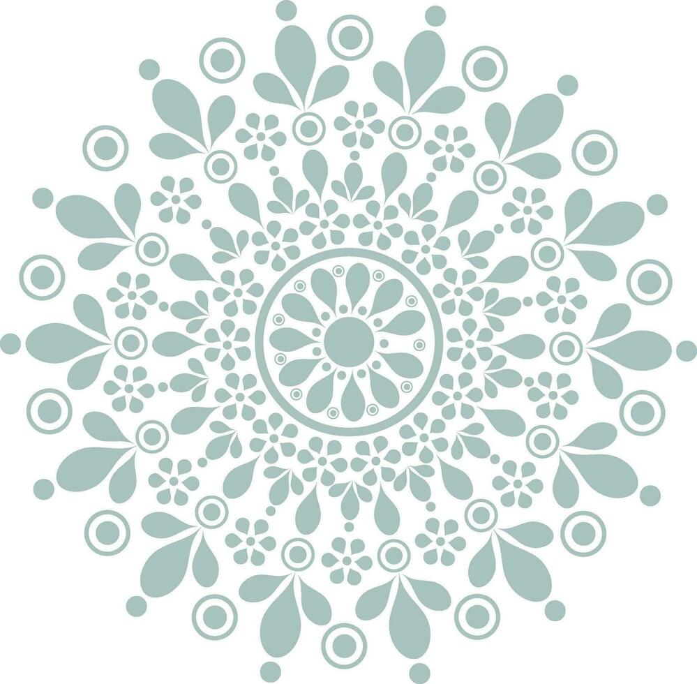 Rangoli pattern floral design. vector