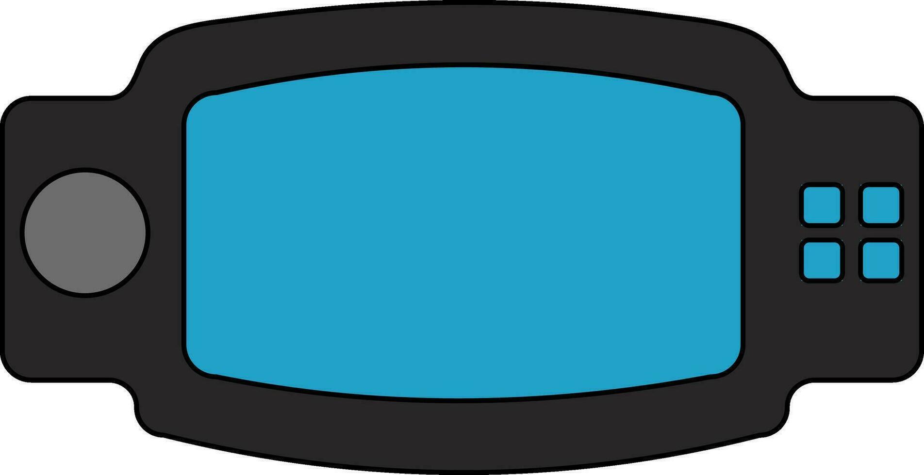 Grey and blue video game. vector