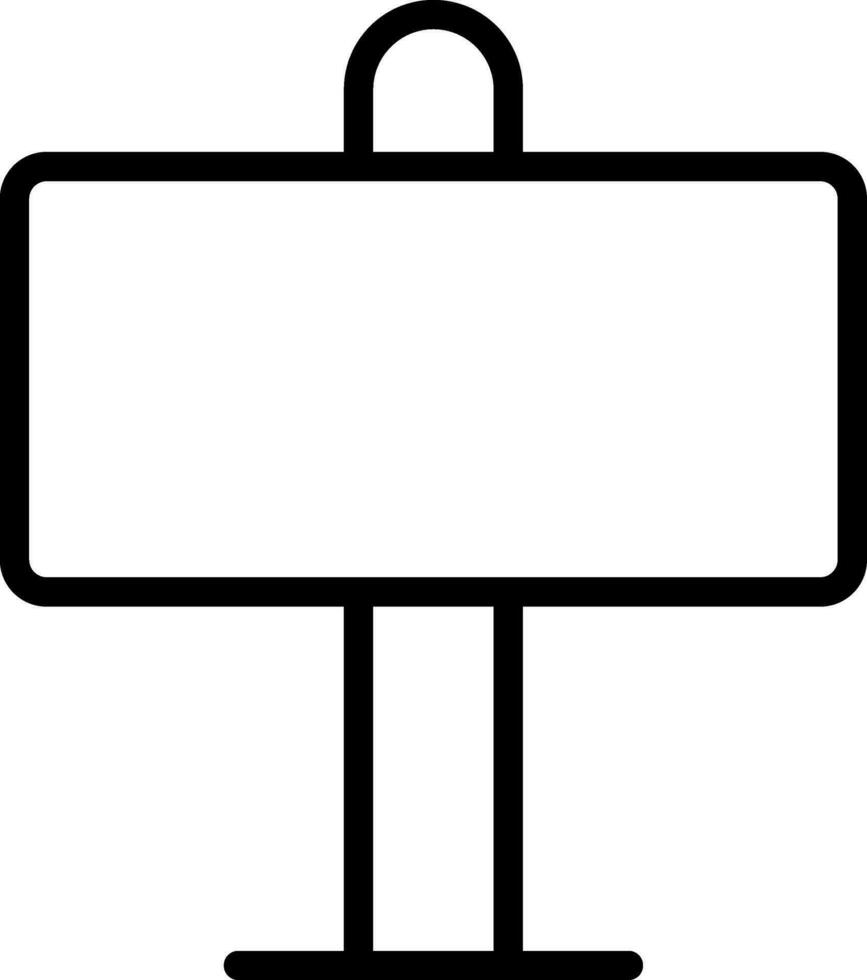 Signboard Icon or Symbol in Black Line Art. vector