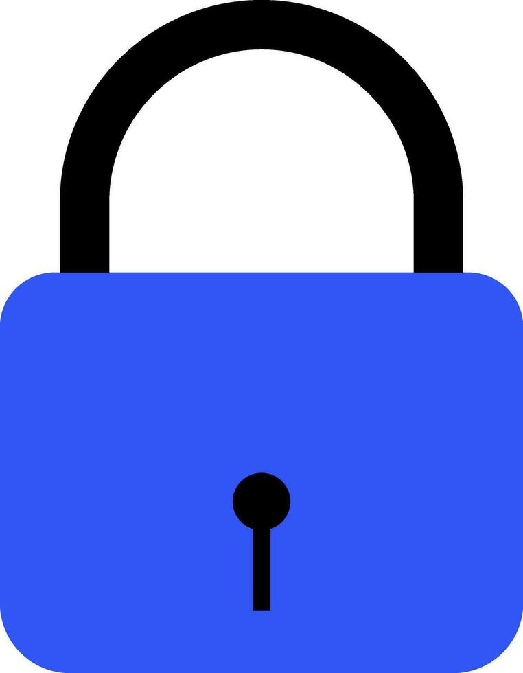 Black and blue lock on white background. 25056264 Vector Art at Vecteezy