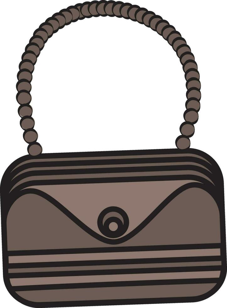 elegante mano bolso con manejar. vector