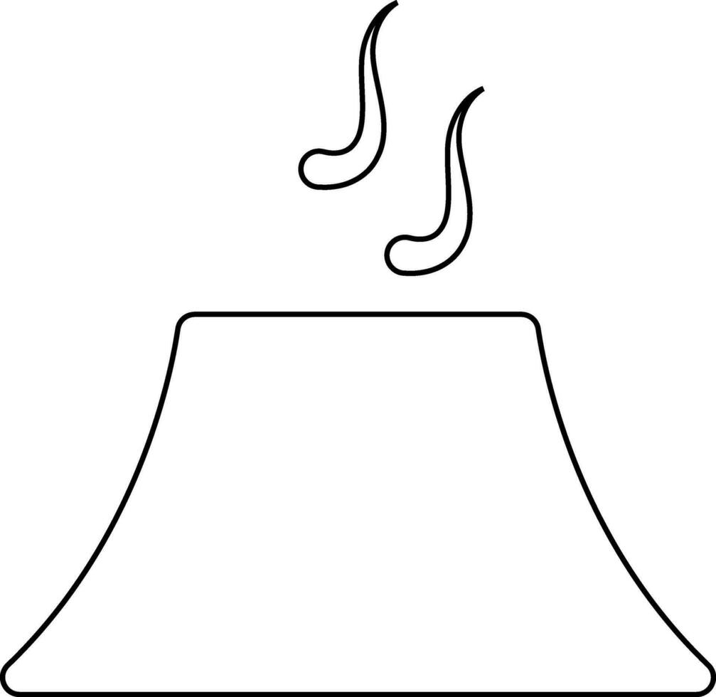 Flat style volcano icon . vector