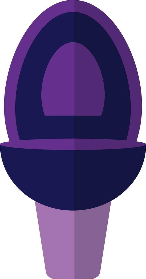 Isolated purple toilet seat in flat style. vector