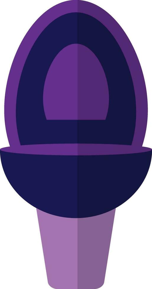 Isolated purple toilet seat in flat style. vector