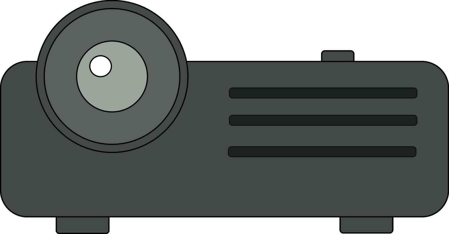 Flat illustration of video projector. vector