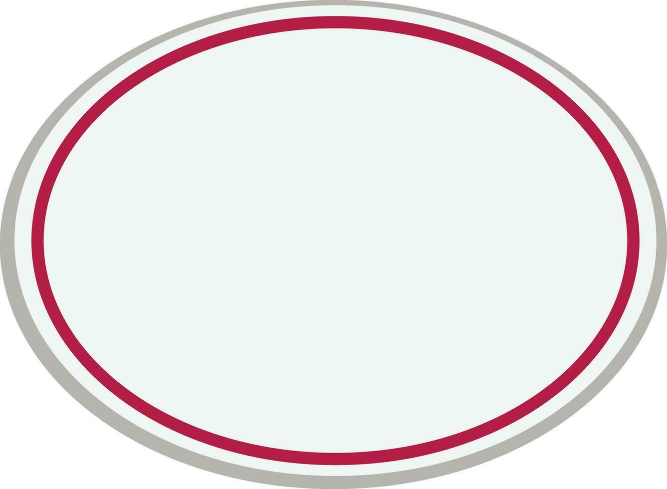 Oval shape sticker, tagor label icon. vector