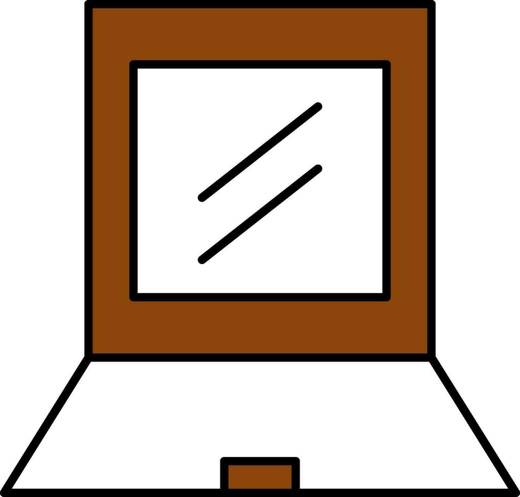 Vector Illustration of Square Compact Mirror.