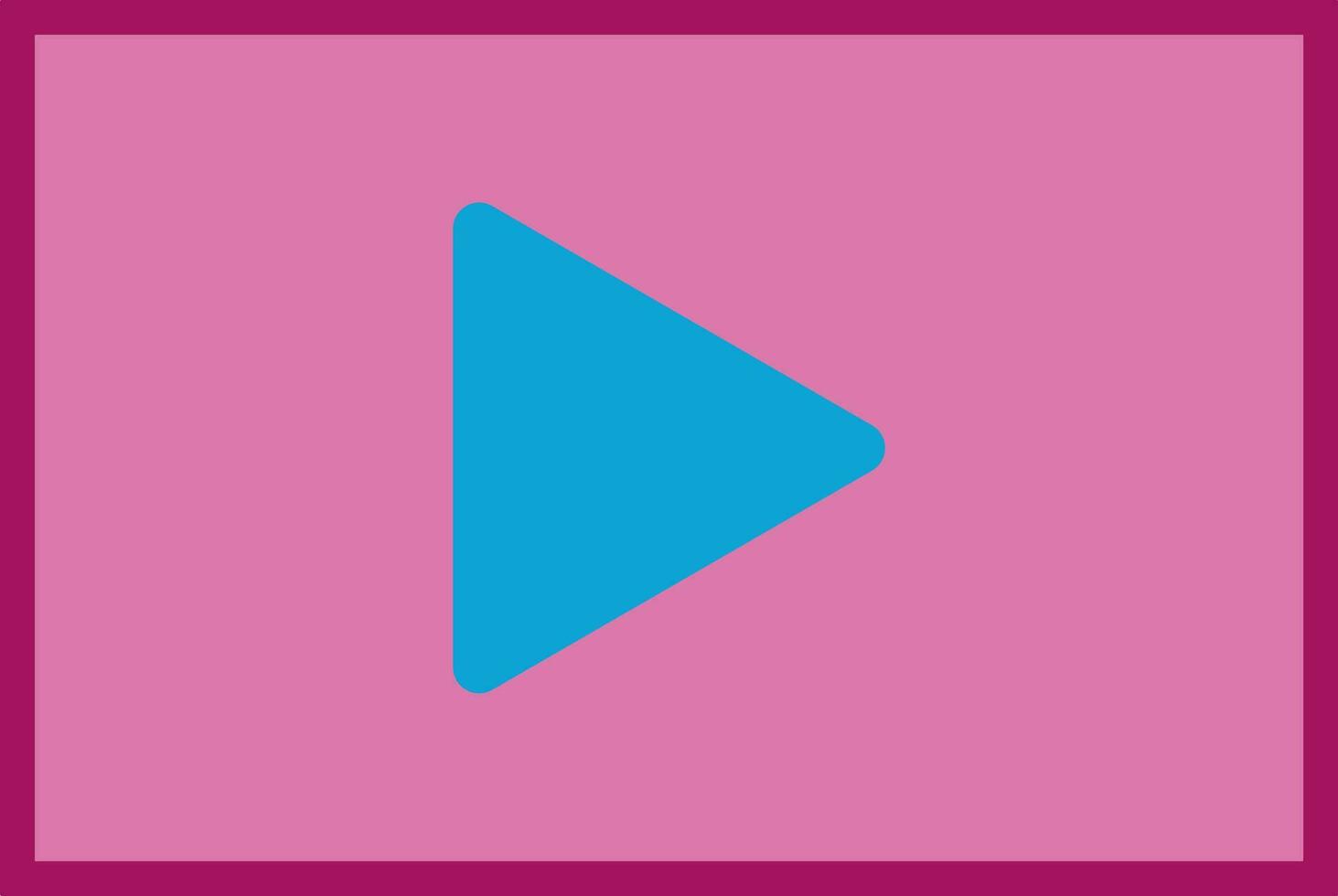 Video player in pink and blue color. vector