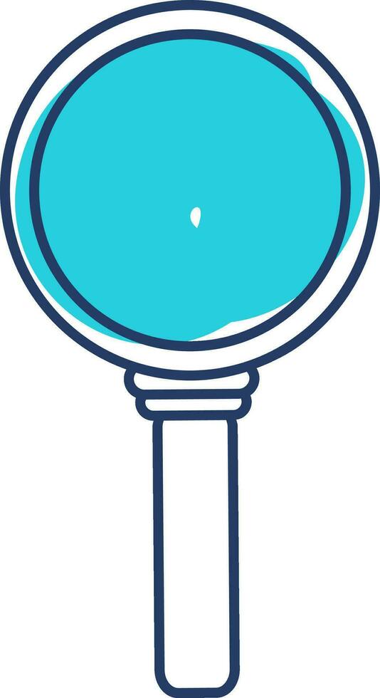 Flat illustration of magnifying glass. vector