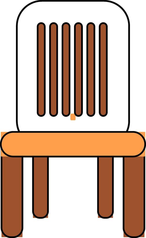 Illustration of chair icon for furniture concept. vector