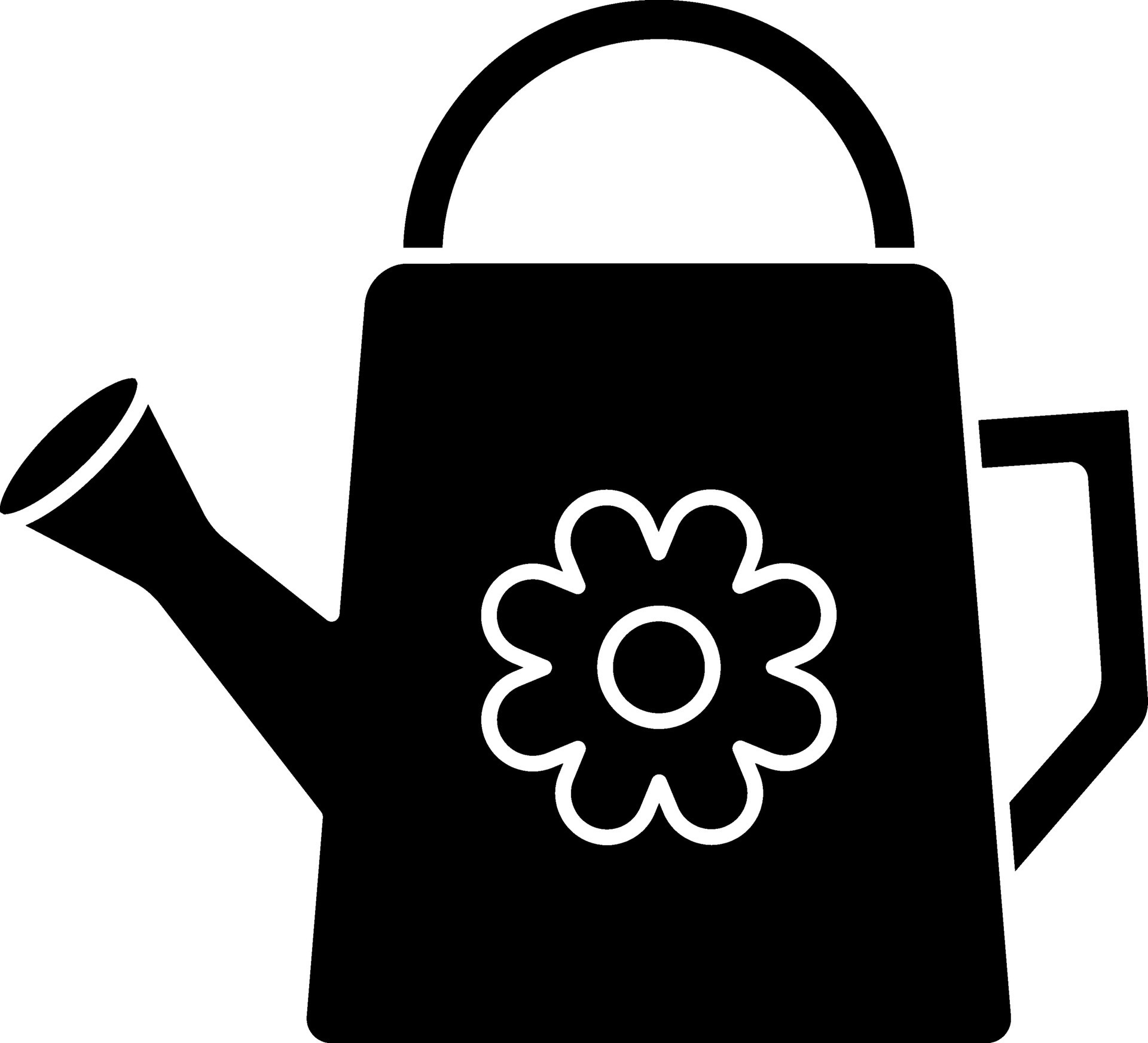 Watering Can Icon In black and white Color. 25056497 Vector Art at Vecteezy