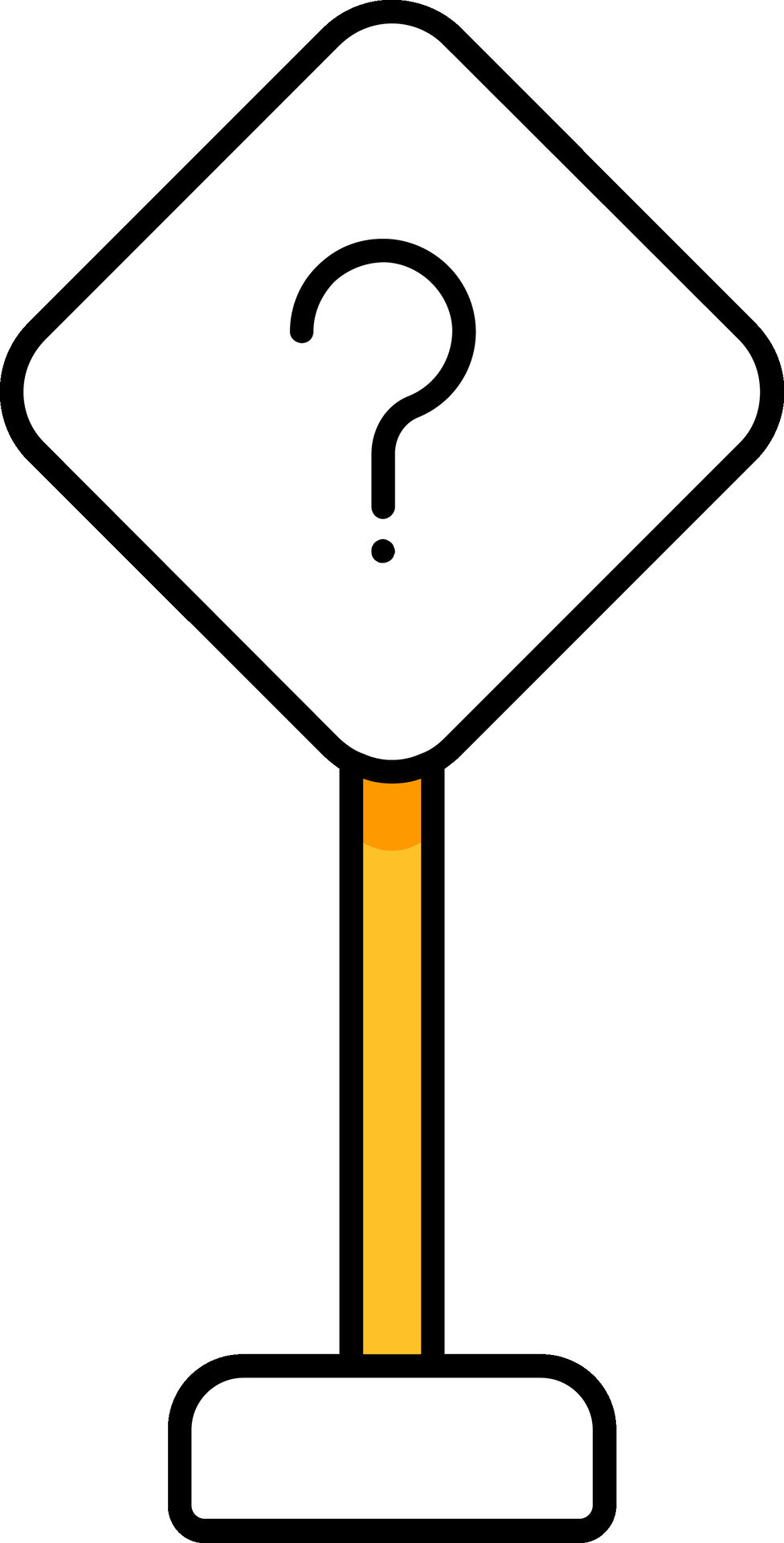 Vector Illustration of Question Mark on Sign Board. 25056501 Vector Art ...