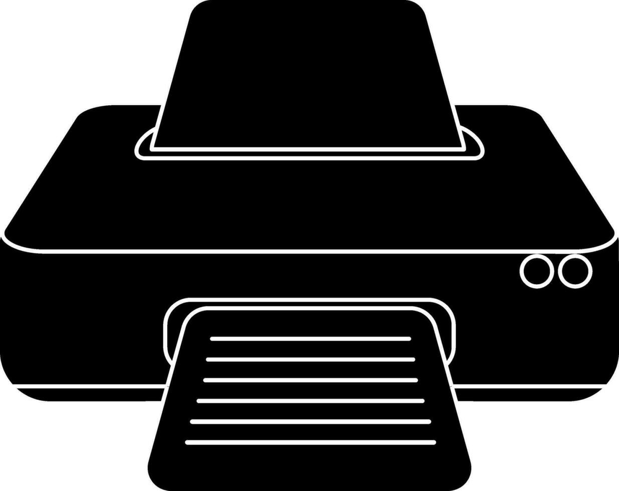 impresora máquina con papel icono para oficina trabajar. vector