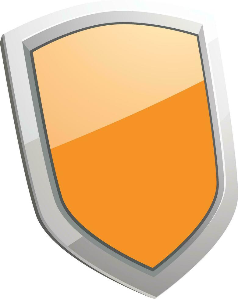 orange color shield icon. vector