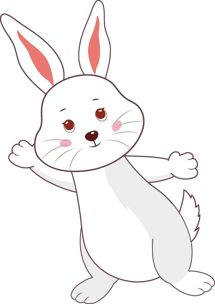 ilustración de gracioso Conejo elemento. vector