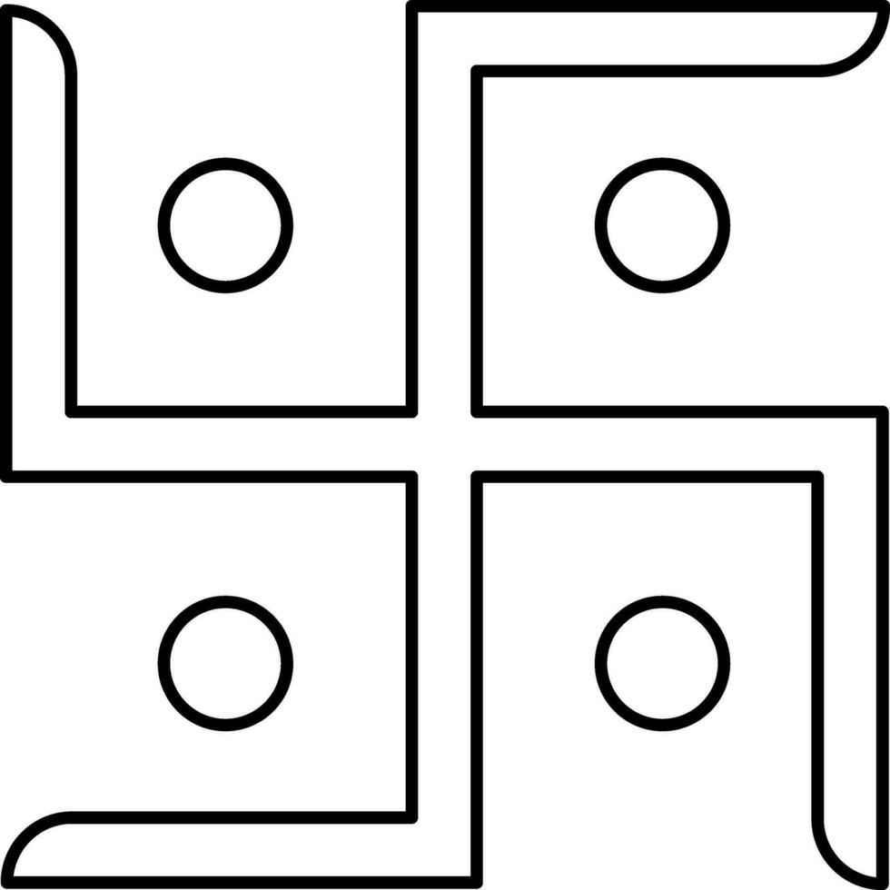 Illustration Of Swastik Indian spiritual symbol Or Icon. vector