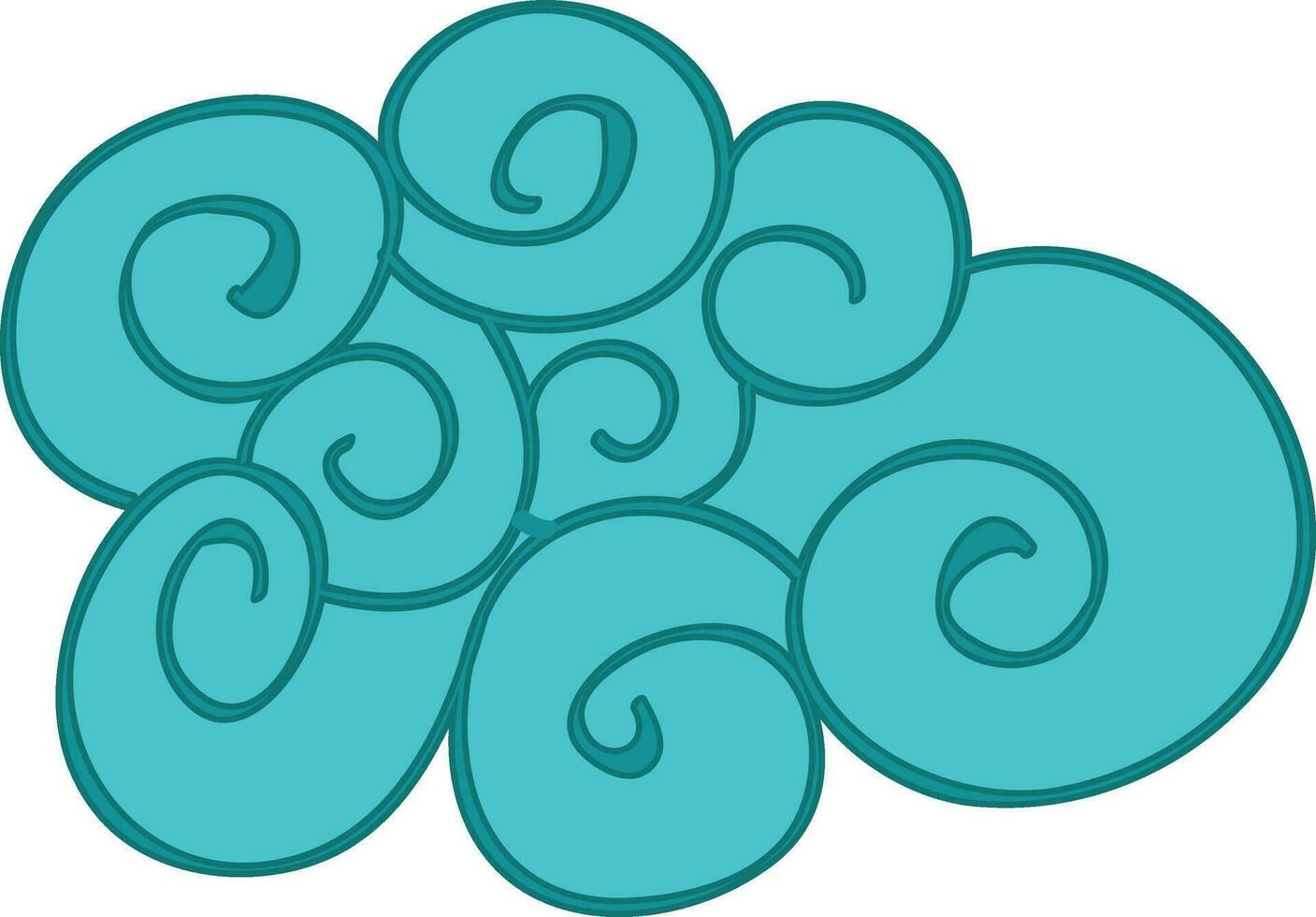 blue color clouds icon. vector