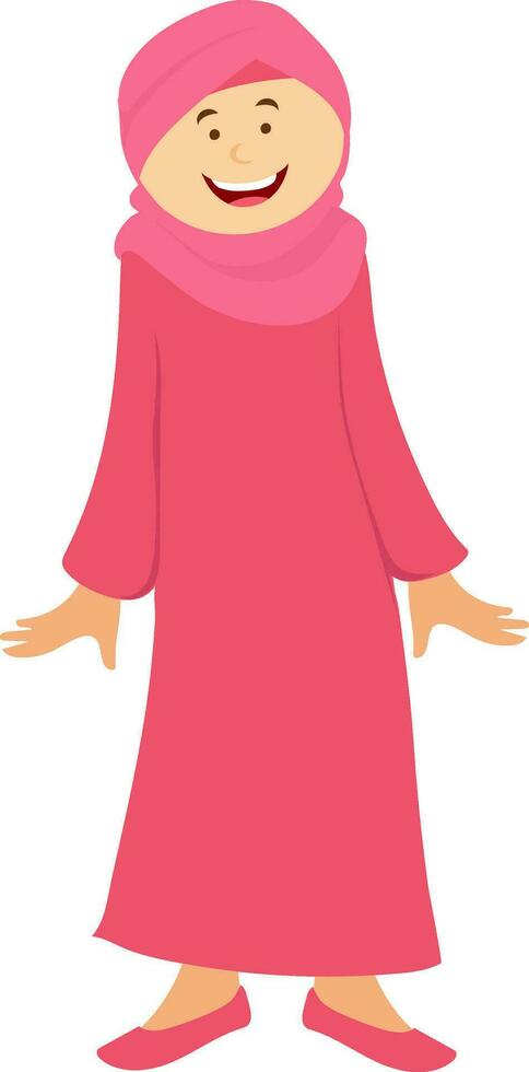 personaje de un musulmán mujer. vector