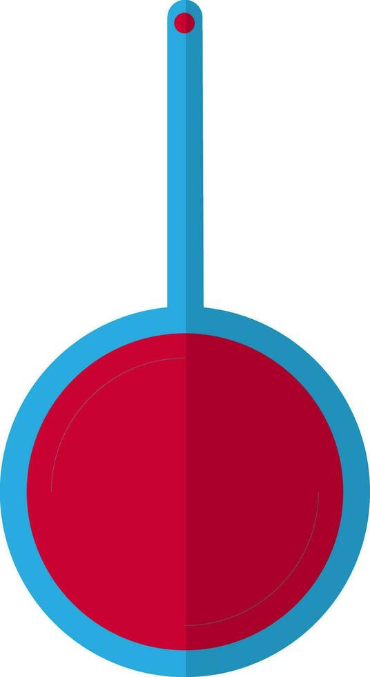 Flat style red and blue pan. vector