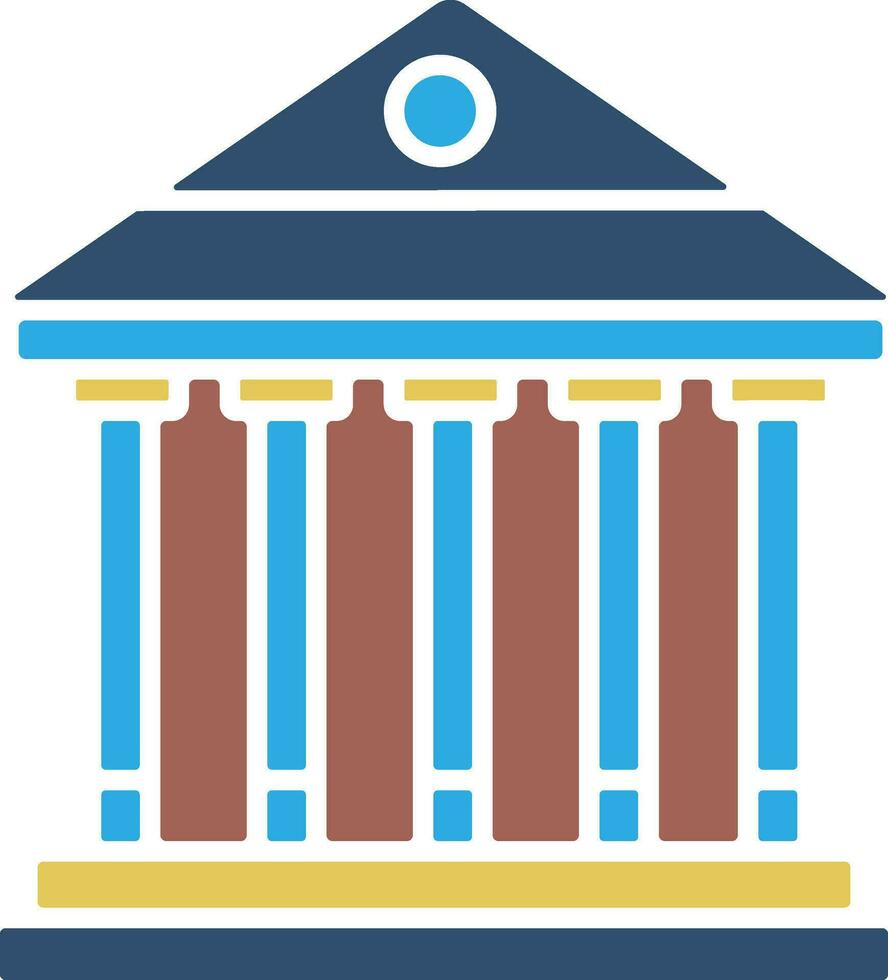 Illustration of a bank icon. vector