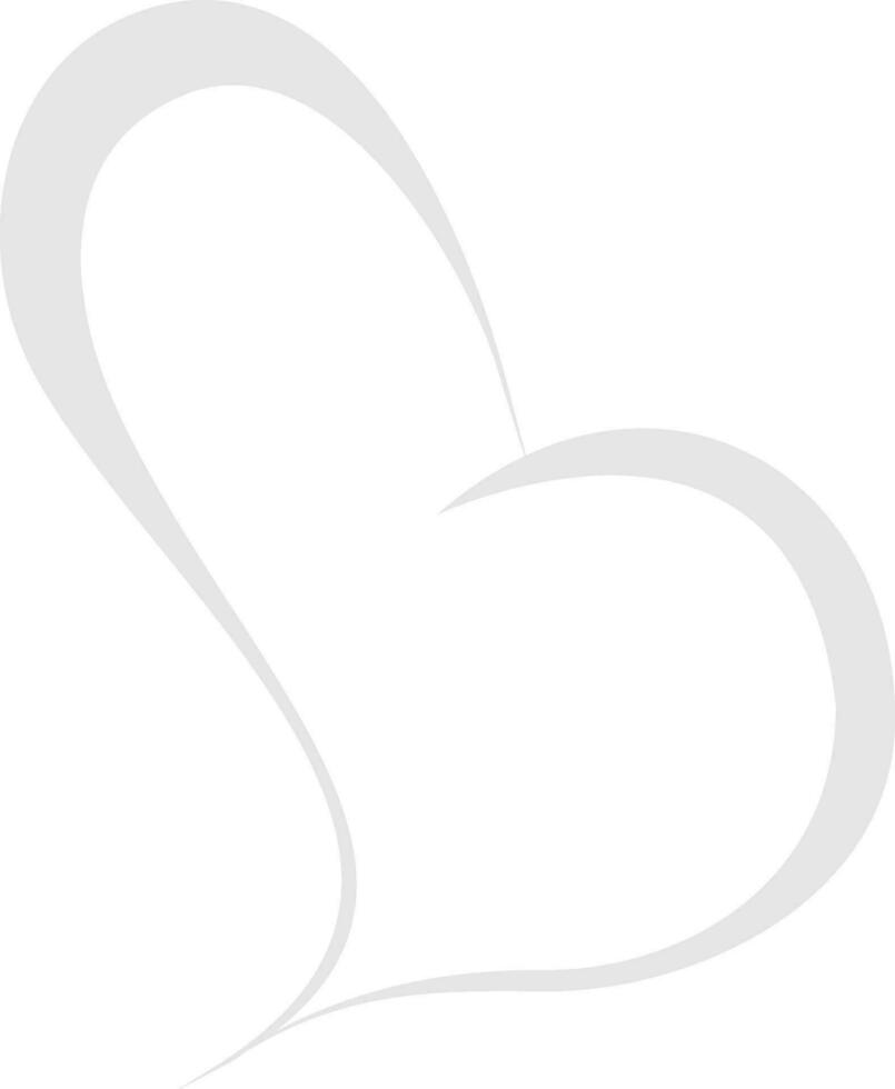 Vector heart sign or symbol in flat style.