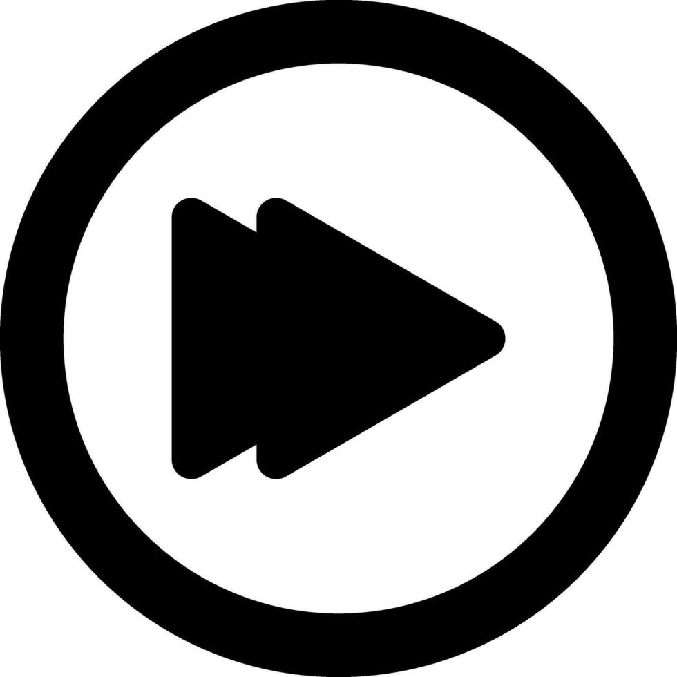 Media Player Forward Button symbol for Music. vector