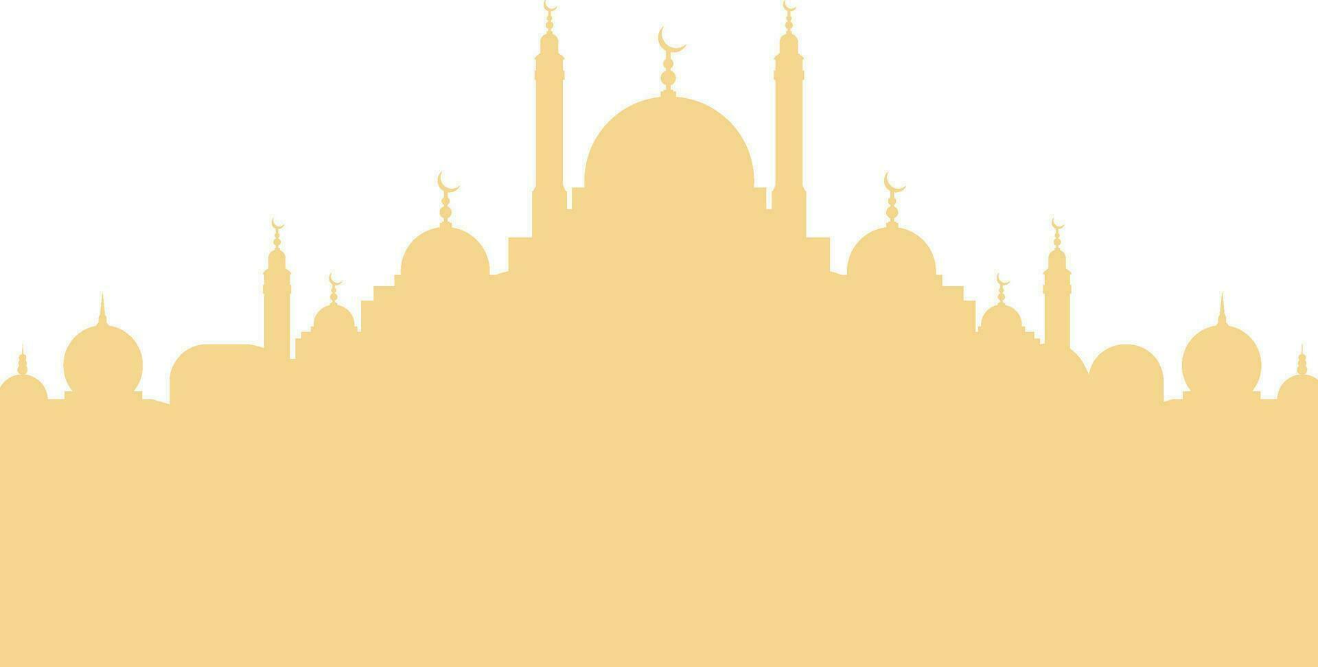 Flat illustration of Mosque. vector