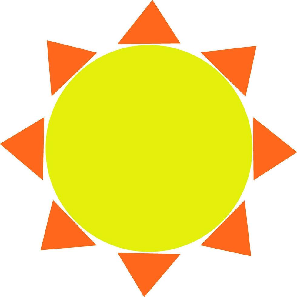 Yellow and orange sun. vector