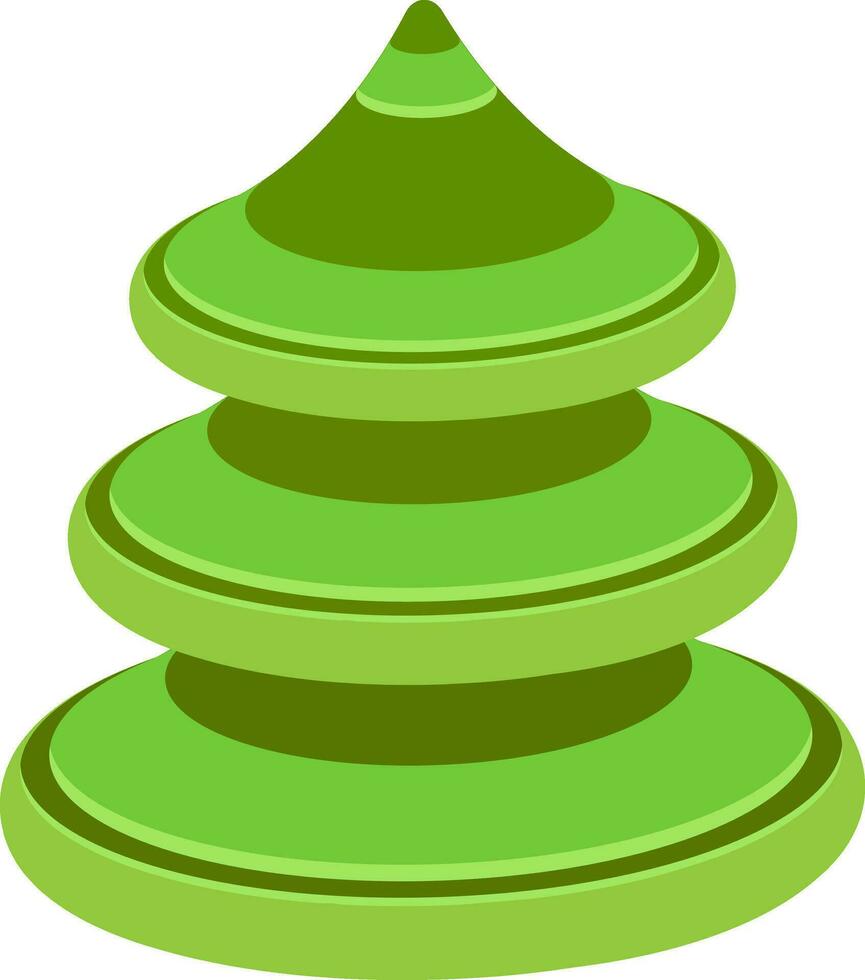 Illustration of Green Christmas Tree. vector