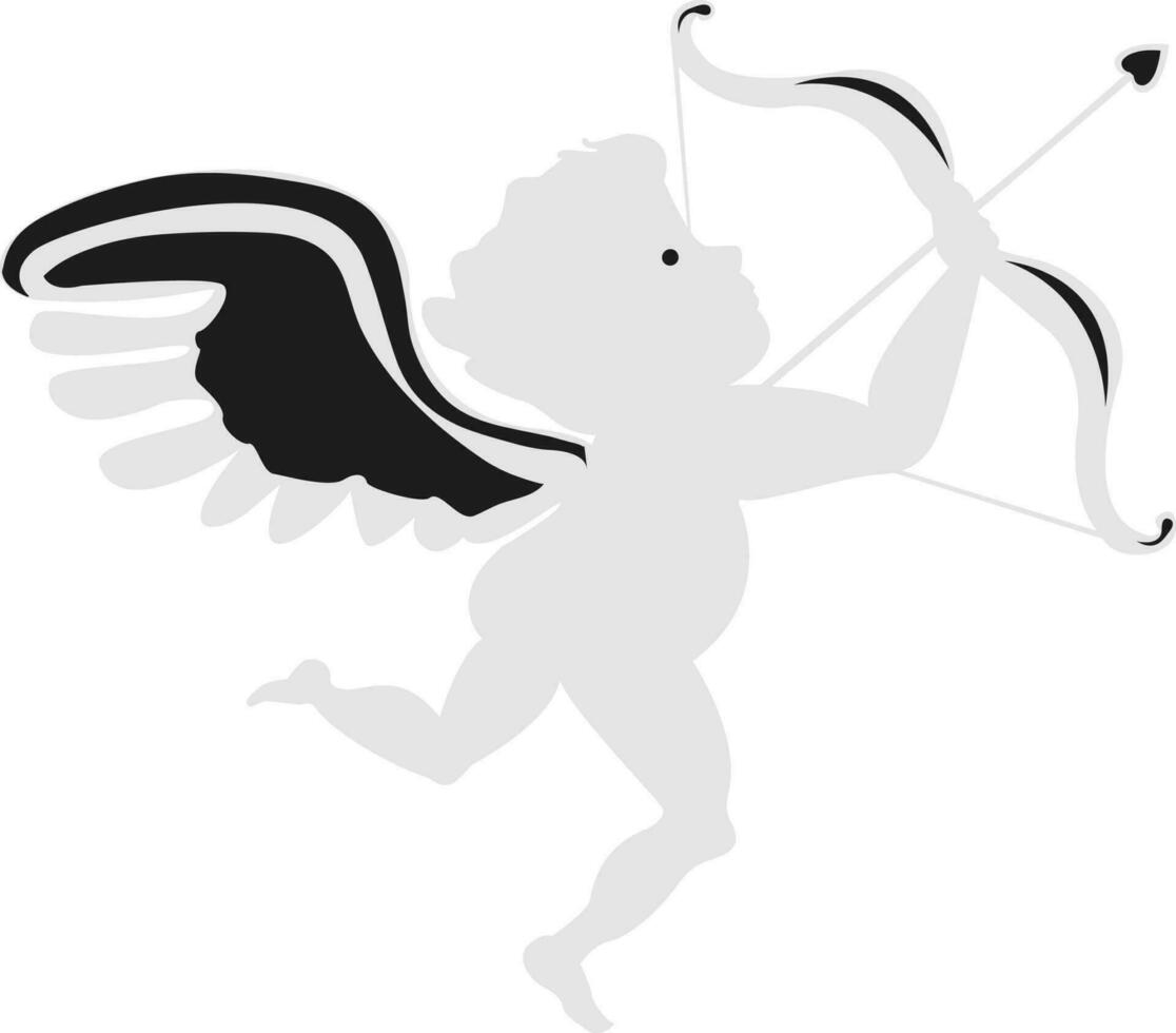 Flat illustration of cupid. vector