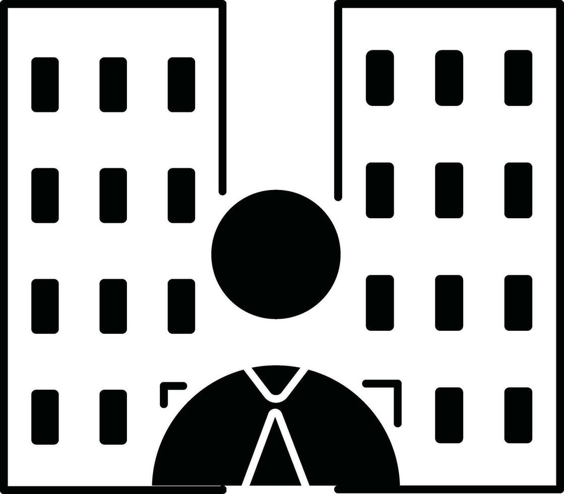 Character of man with building. vector